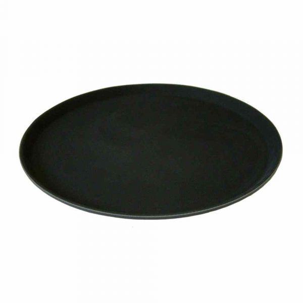 Bandeja em Fibra de Vidro Preta de 28cm: Elegância e sofisticação para servir com estilo. Compre já!