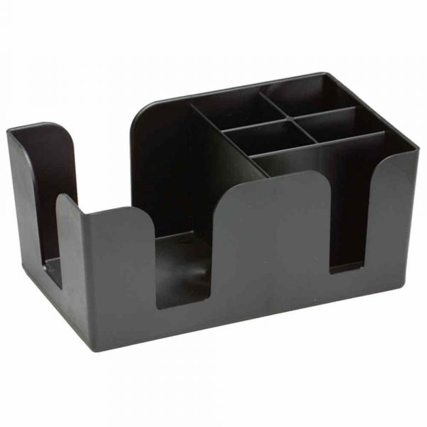 Organize e decore o seu bar com estilo com o prático Bar Caddy Preto em plástico 24x15x11cm. Ideal para manter tudo organizado e acessível. Transforme o seu espaço hoje!