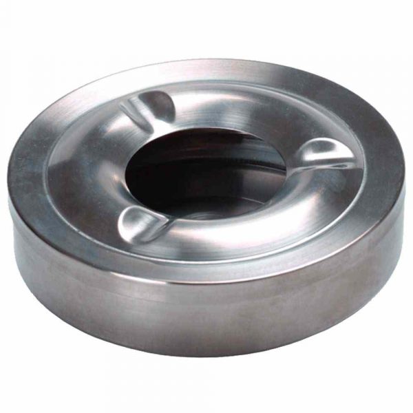 Cinzeiro Tapa-Vento Inox Ø11cm: Elegante acessório em aço inoxidável para fumar ao ar livre. Adquira já este produto de alta qualidade!