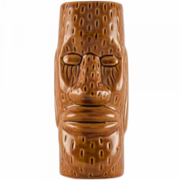 Copo de cerâmica Tiki Ilha de Páscoa 41cl, artesanato de qualidade para drinks exóticos e festivos. Compre já o seu!