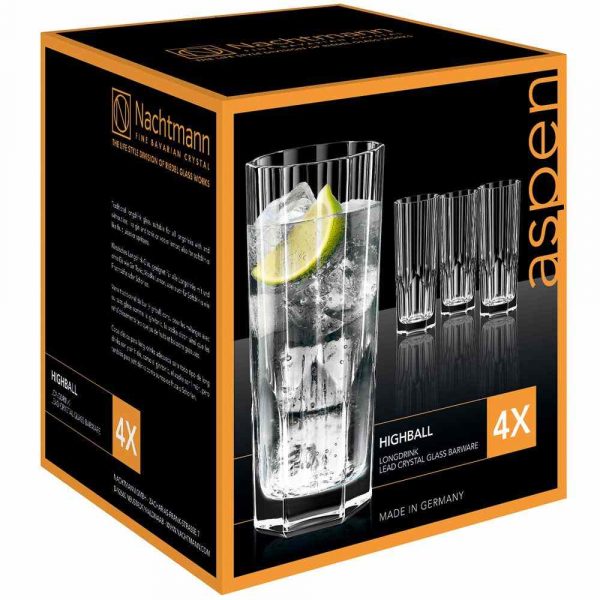 Copos de cocktail de alta qualidade Nachtman Aspen, conjunto de 4. Capacidade de 30,9cl. Perfeito para servir bebidas sofisticadas.