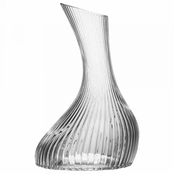 Decantador ótico artesanal de 1.75L - Aprecie os sabores com este elegante acessório de vidro feito à mão. Ideal para vinhos finos.