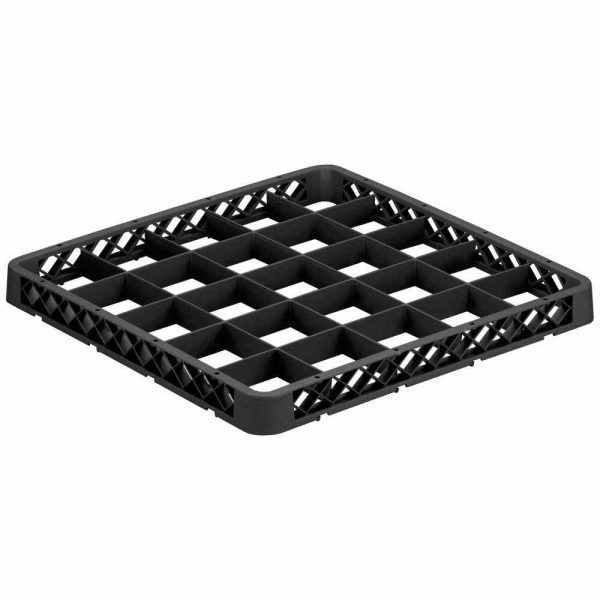 Extensão de 4,5cm para rack de 25 copos 50x50cm em plástico preto - Organização e elegância garantidas!Ideal para sua cozinha. Compre agora!