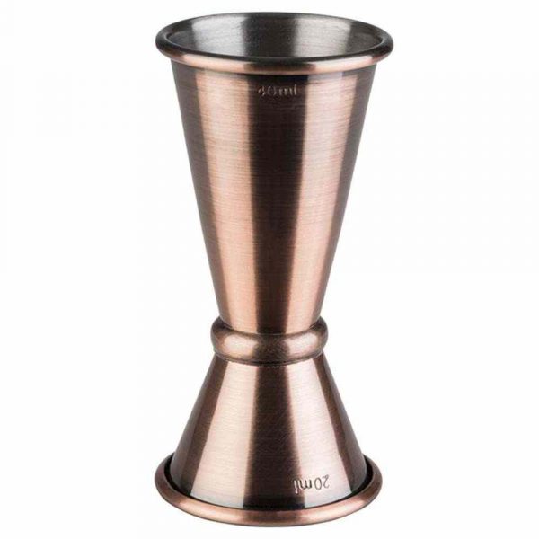 Medida de bar japonesa em cobre de 20/40ml para elevar a sua experiência de cocktail. Adquira já esta peça de qualidade premium!