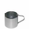 Mini lata de leite em inox de 100ml com diâmetro de 5cm. Perfeito para armazenar líquidos e alimentos com estilo. Compre já!