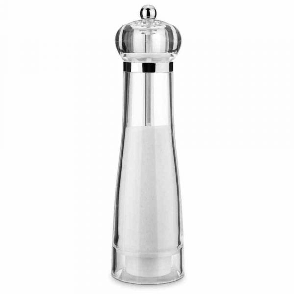 Moinho de Sal em Acrílico de 23cm - Adicione Sabor com Estilo à sua Cozinha. Moedor de Sal Premium para Cozinhar e Temperar. Compre Online!