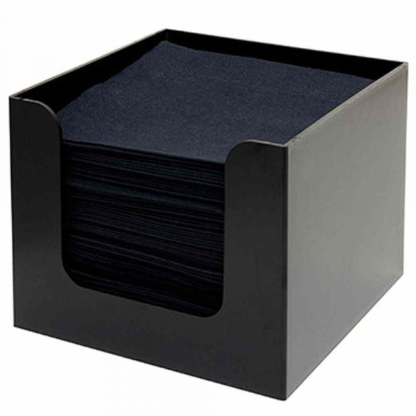 Porta-Guardanapos Preto de Qualidade Premium 135x135x100mm - Organize com Estilo!