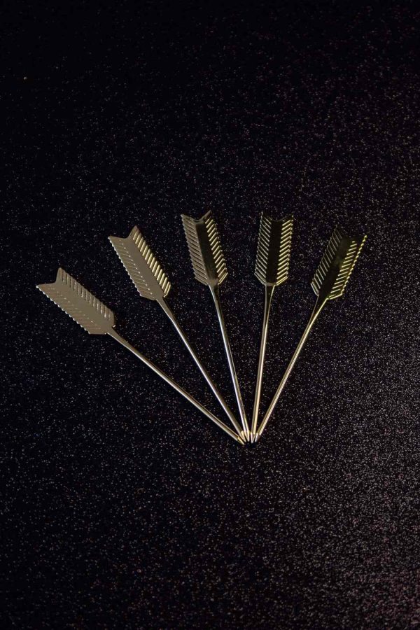 Palhetas de Cocktails Golden Feather - Conjunto elegante de palhetas de cocktail douradas para fins festivos. Compre online agora!