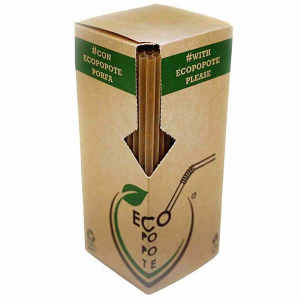 Palhinha de fibra de agave de alta qualidade, 6x250mm, embalagem com 160 unidades. Ideal para uso online.