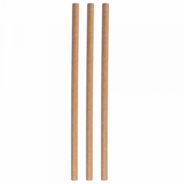 Palhinha ecológica em papel bege de alta qualidade Ø6x150mm (embalagem com 250 unidades) para venda online.