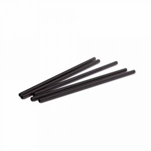 Palhinha PP reutilizável de 20 cm em preto - sustentável e elegante para bebidas frescas. Reduza o plástico com estilo! Esgotam rápido!