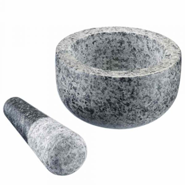 Pilão e almofariz em granito natural de alta qualidade, Ø13,1cm - Utensílio de cozinha durável e elegante. Compre online agora!