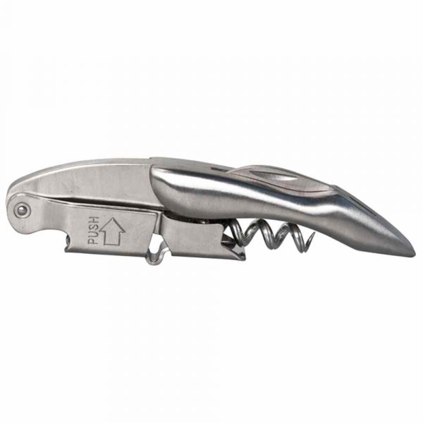 Saca-rolhas inox Prestige 00868 de alta qualidade para abrir garrafas com facilidade. Perfeito para os apreciadores de vinho. Ideal para presentear!