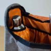 Saco de ferramentas para barman cinzento de alta qualidade - acessório imprescindível para preparar cocktails profissionais.