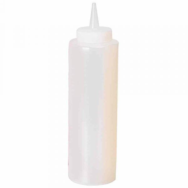 Garrafa Squeeze Média Transparente de 355ml, Ø5,6cm - Ideal para se manter hidratado com estilo. Perfeita para levar para todo o lado!