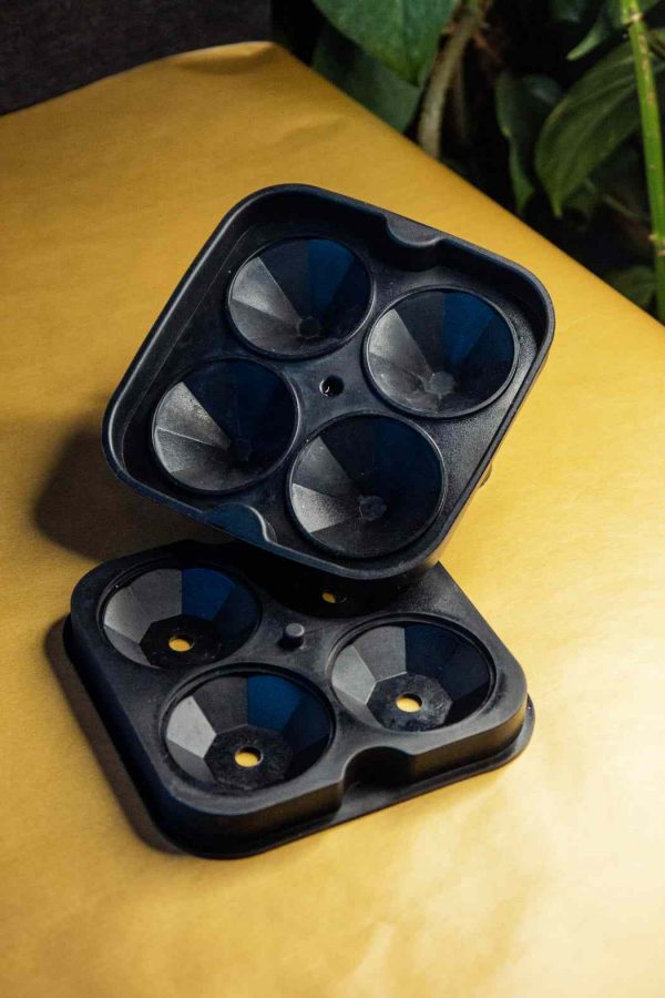 Tabuleiro de diamante em silicone para gelo - Ferramenta de bar exclusiva para gelo em formato de diamante - Produto de qualidade premium.